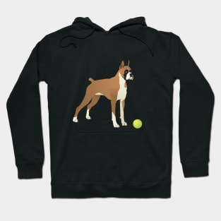 Friendly Boxer with Green Ball Hoodie